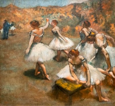الراقصات على المسرح. حوالي 1889-1894. زيت على قماش. بواسطة إدغار ديغا