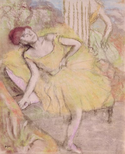 Dancer at Rest ، حوالي 1897-1900 (باستيل ومضاد على الورق) بواسطة إدغار ديغا