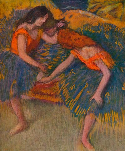 اثنين من الراقصين الصدار الأصفر ، c1902 بواسطة إدغار ديغا