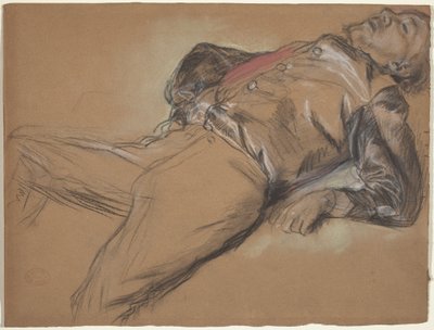 دراسة Fallen Jockey لمشهد من سباق الحواجز: The Fallen Jockey ، ج. 1866. بواسطة إدغار ديغا