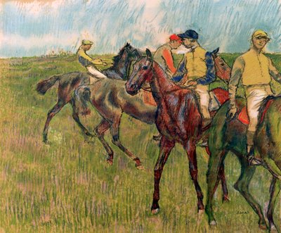 الخيول مع الفرسان ، 1910 بواسطة إدغار ديغا