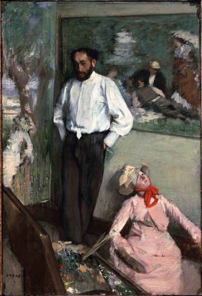 الرجل والبانتين أو صورة هنري ميشيل ليفي في الاستوديو الخاص به عام 1879. لوحة رسمها إدغار ديغا (1834-1917). متحف كالوست كولبنكيان ، لشبونة ، البرتغال بواسطة إدغار ديغا