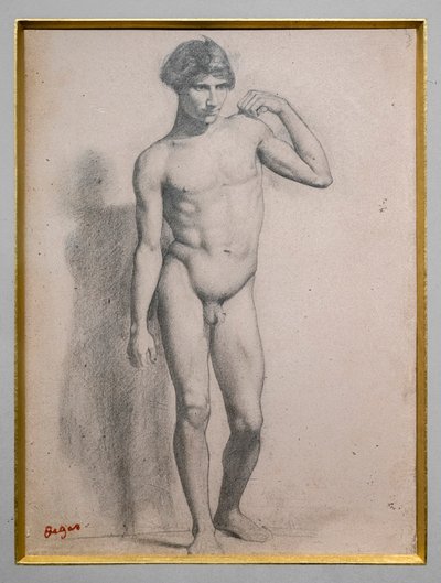 رجل يقف. حوالي 1856-1858. الجرافيت على الورق. بواسطة إدغار ديغا