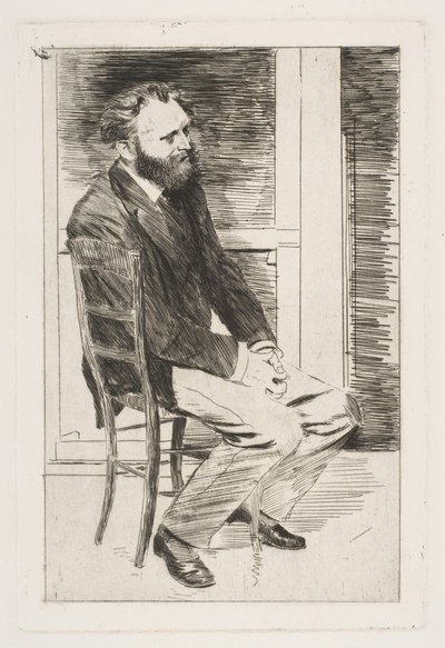 مانيت جالس ، تحول إلى اليمين ، 1864-1865. بواسطة إدغار ديغا