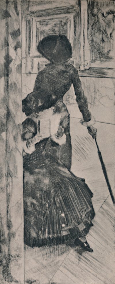 ماري كاسات في متحف اللوفر ، 1880 ، 1946 بواسطة إدغار ديغا