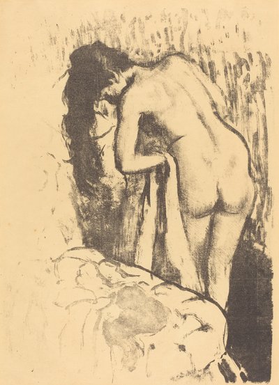 امرأة عارية تقف ، تجف نفسها (Femme nue debout ، a sa toilette) بواسطة إدغار ديغا