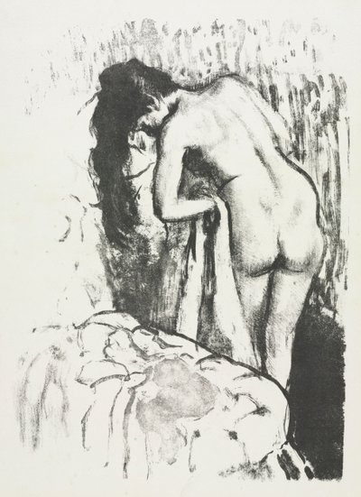 امرأة عارية واقفة ، تجفيف نفسها ، 1891-1892. بواسطة إدغار ديغا
