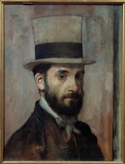صورة ليون جوزيف فلورنتين بونات (1833-1922) يرتدي الرسام قبعة كبيرة. رسم إدغار ديغا (1834-1917) 1863 صن. 0،43x0،36 م بايون ، متحف بونات - صورة ليون جوزيف فلورنتين بونات (1833-1922). الفنان يرتدي قبعة. الرسم ب بواسطة إدغار ديغا