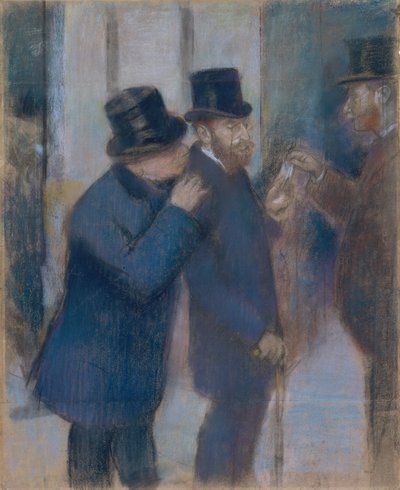 صور في البورصة ، حوالي 1878-79 (باستيل على ورق ، مقطّع ، وموضوعة على قماش) بواسطة إدغار ديغا