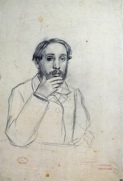رسم بورتريه ذاتي لإدغار ديغا (1834-1917) شمس القرن التاسع عشر. 0،36x0،24 م باريس ، متحف اللوفر بواسطة إدغار ديغا