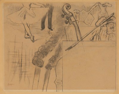 دراسة لبرنامج معرض Galerie Ponsin Soiree Artistique ، 15 مايو 1884 بواسطة إدغار ديغا