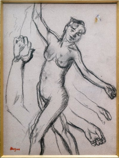 دراسة امرأة. 1878، فحم على ورق. بواسطة إدغار ديغا