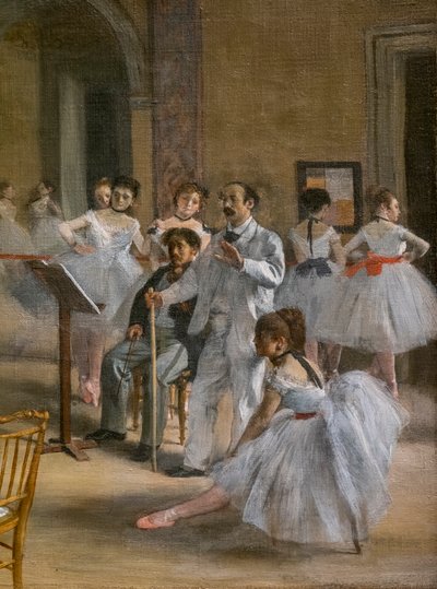 The Dance Lecon (تفصيل). 1872. زيت على قماش. بواسطة إدغار ديغا