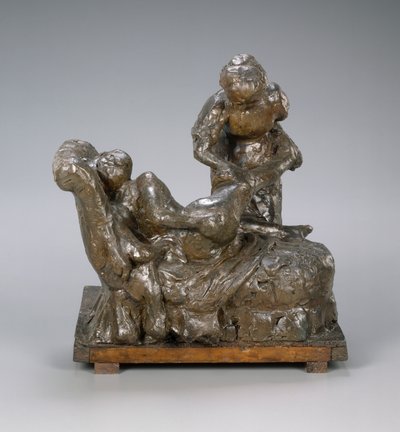 المدلكة ، المجموعة ، c.1895 (بلاستلين ، حديد التسليح ، الخشب ، الفلين ، على قاعدة خشبية) بواسطة إدغار ديغا