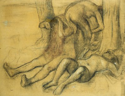 ثلاثة حمامات تحت شجرة. ثلاثة حمامات تحت شجرة ، c.1894 بواسطة إدغار ديغا