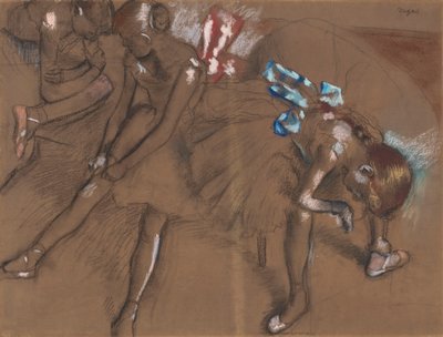 ثلاثة راقصين يستريحون ، c.1880 بواسطة إدغار ديغا