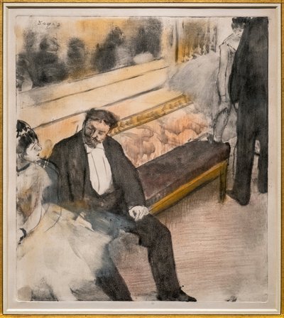 رجلين وراقصين. حوالي 1876-1877. باستيل على مونوتايب. بواسطة إدغار ديغا