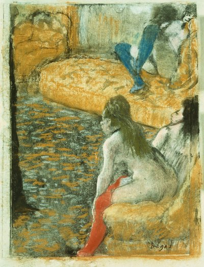 في انتظار العميل ، c.1879 بواسطة إدغار ديغا
