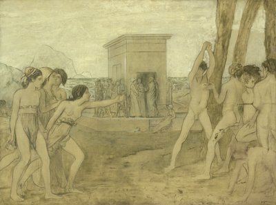 الفتيات الصغيرات المتحديات يتحدون الأولاد ، ج .1860 بواسطة إدغار ديغا