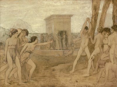 الفتيات المتقشفات الصغيرات يتحدى الأولاد ، ج. 1860. بواسطة إدغار ديغا