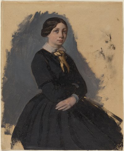 امرأة شابة سوداء ، 1861-5 (زيت على ورق منسوج) بواسطة إدغار ديغا