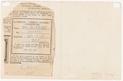 تقديم إلى محرر مسابقة الصحف ، 1917 بواسطة إدغار فراير
