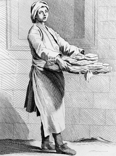 فطائر ساخنة ، 1737 ، نقشتها المدرسة الفرنسية (القرن الثامن عشر) بواسطة إدم بوشارون
