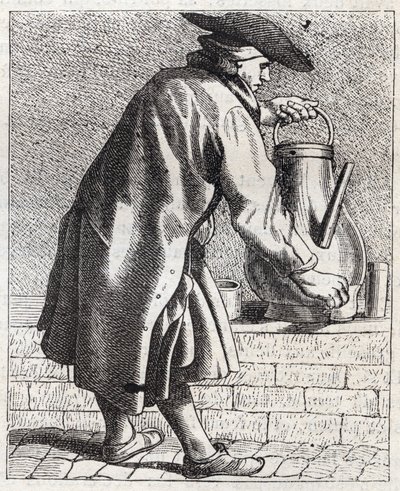 تاجر المقهى - Pepetit metier de Paris (دراسات مأخوذة في Lower People ، أو Cries of Paris) - نقش بواسطة Edme Bouchardon (1698-1762) بواسطة إدم بوشارون