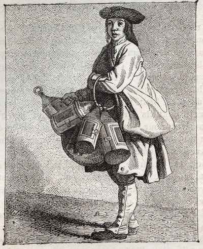 تاجر الفانوس - Pepetit metier de Paris (دراسات مأخوذة في الشعب السفلي ، أو صرخات باريس) - نقش بواسطة Edme Bouchardon (1698-1762) بواسطة إدم بوشارون