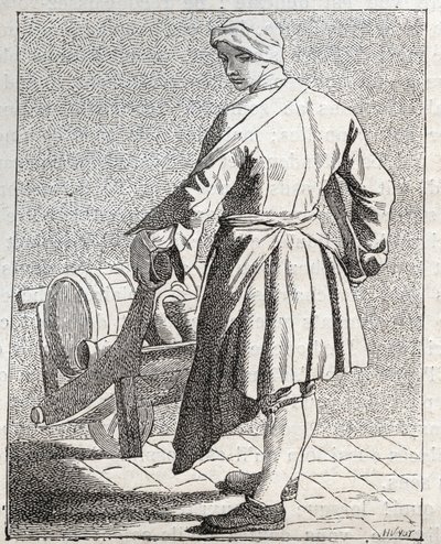 تاجر الخل - Pepetit metier de Paris (دراسات مأخوذة في الشعب السفلي ، أو صرخات باريس) - نقش بواسطة Edme Bouchardon (1698-1762) بواسطة إدم بوشارون