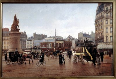 منظر لمكان كليشي في عام 1896 لوحة رسمها إدموند جراندجين (1844-1908) 1896 صن. 0،85x1،3 م باريس ، متحف كارنافالي بواسطة إدموند جورج جراندجين