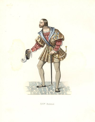 Courtier to Francis I (1494-1547) بواسطة ادمون ليتشيفالييه شيفينارد