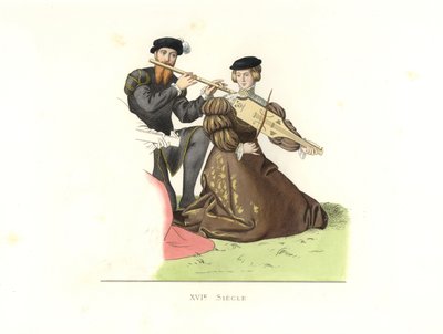 Gentleman and woman, England بواسطة ادمون ليتشيفالييه شيفينارد