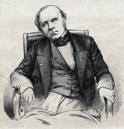 صورة لأوغستين تيري (1795-1856) ، مؤرخ فرنسي. نقش شيفينارد في "" Le Magasin Picturesque "" بواسطة ادمون ليتشيفالييه شيفينارد