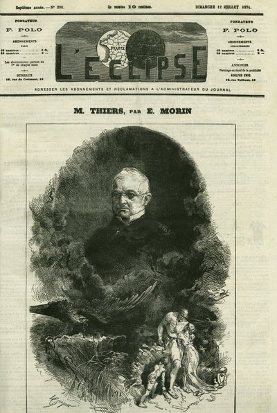 صورة لأدولف تيير (1797-1877) ، سياسي فرنسي. غلاف في “L