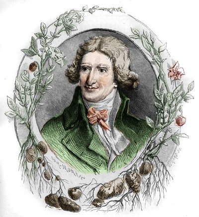 صورة أنطوان أوجستين بارمنتييه (1737-1813) ، صيدلي عسكري فرنسي ومهندس زراعي. نقش إدموند مورين بواسطة ادموند مورين
