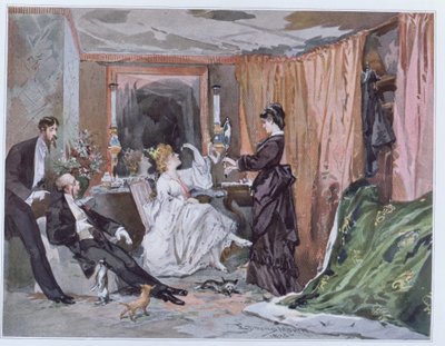 غرفة الملابس هورتنس شنايدر (1833-1920) في مسرح دي فاريتيس ، 1873 بواسطة ادموند مورين