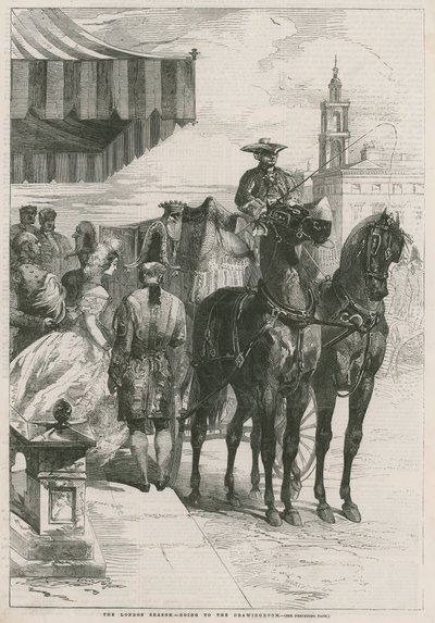 The London Season: Going to the Drawing Room (engraving) بواسطة ادموند مورين