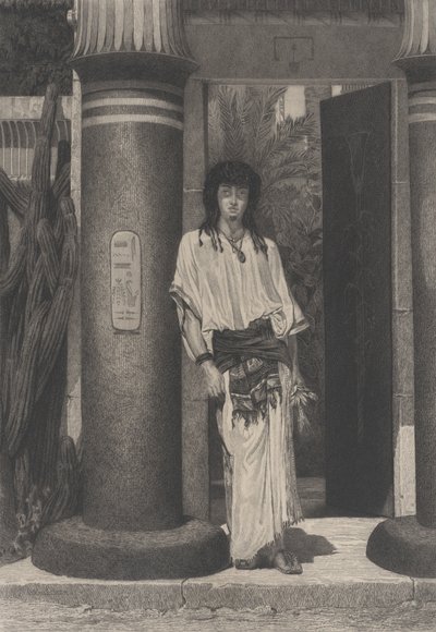مصري عند مدخل مسكنه ، من L'Art ... ، 1884. بواسطة ادمون راموس