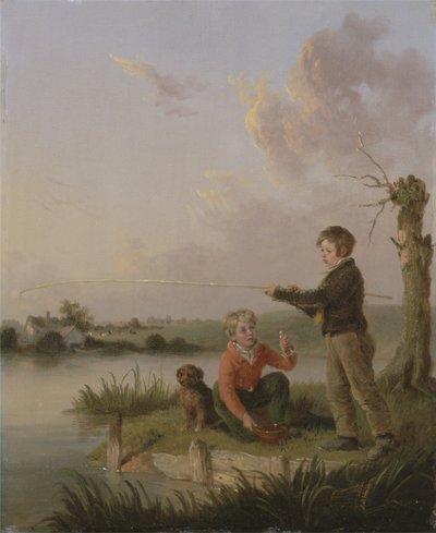 The Young Anglers (زيت على لوح) بواسطة ادموند بريستو