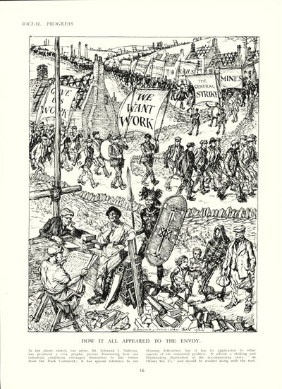 How England might appear to an envoy from Africa (colour litho) بواسطة إدموند هنري جاريت