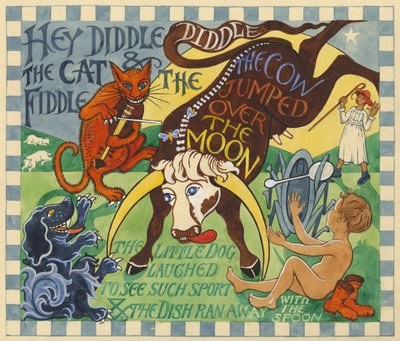 Hey Diddle Diddle، c.1935 (غواش على ورق) بواسطة ادموند هنتر