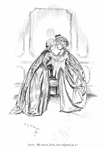 رسم توضيحي لشيريدان The Rivals (نقش) بواسطة ادموند جوزيف (بعد) سوليفان