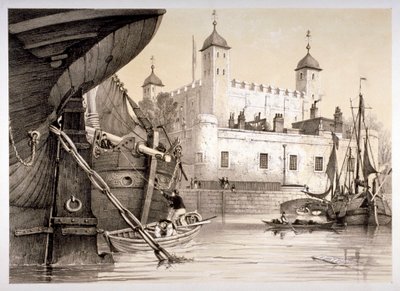 برج لندن ، حوالي عام 1840 بواسطة إدموند باتن