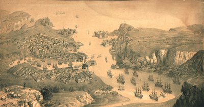 مدينة وحصن ومرافئ سيباستوبول 1854 بواسطة إدموند ووكر