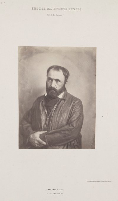صورة بول تشينافارد ، من سلسلة هيستوار ديس أرتيستس فيفانتس ، ج. 1852. بواسطة إدوارد بالدوس
