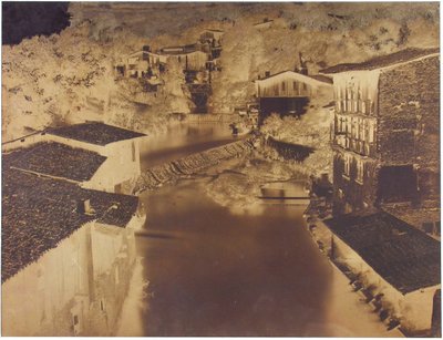 منازل بلا عنوان [منازل على ضفاف نهر ، ربما إيطاليا أو فرنسا] ، 1854. بواسطة إدوارد بالدوس