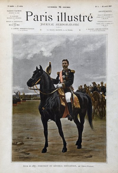 صورة الفروسية للجنرال جورج بولانجر (1837-1891) ، سياسي بعد إدوارد ديبات بونسان (ديبات بونسان) بواسطة إدوارد ديبات بونسان