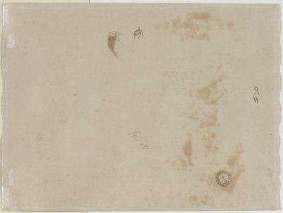 رسم تخطيطي لرجل بذراع مرفوع ورسم خوذة 1878. بواسطة جان بابتيست إدوارد التفاصيل