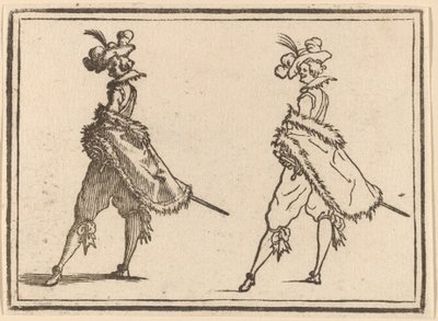 رجل نبيل ينظر من الجانب بواسطة Edouard Eckman after Jacques Callot